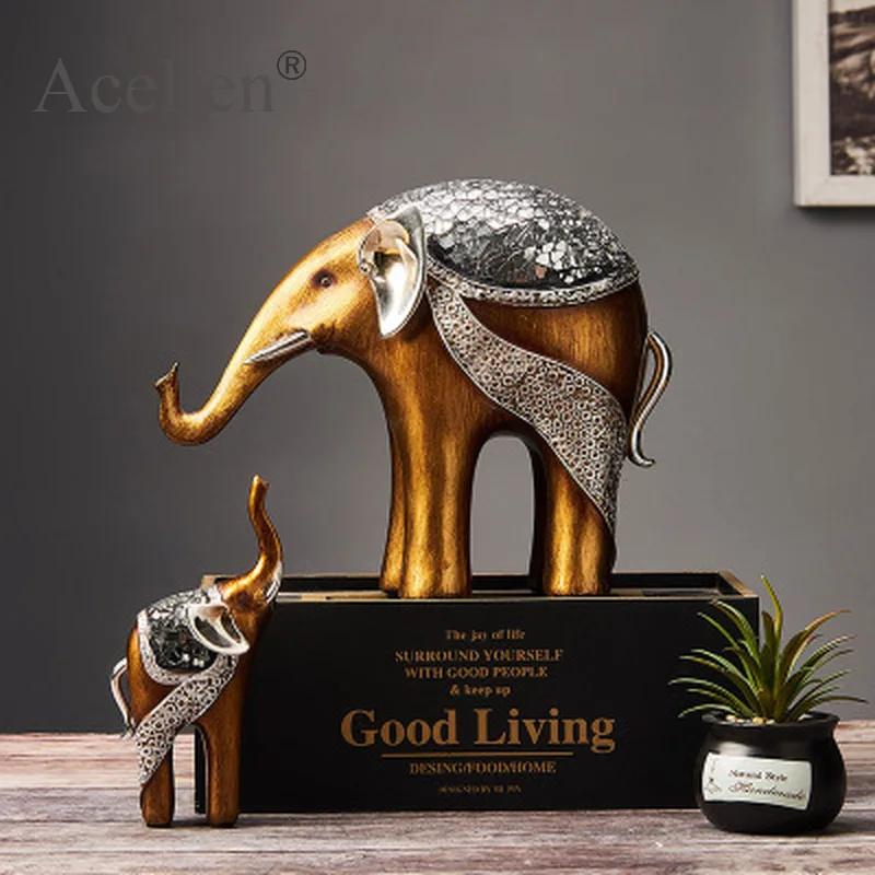 Скандинавский креативный светильник роскошное украшение со слоном из смолы