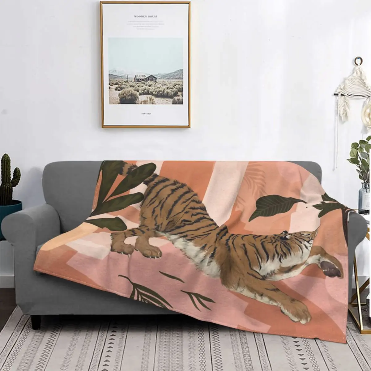 

Manta de tigre fácil, a cuadros colcha para cama, sofá, manta térmica, colcha, 220x240