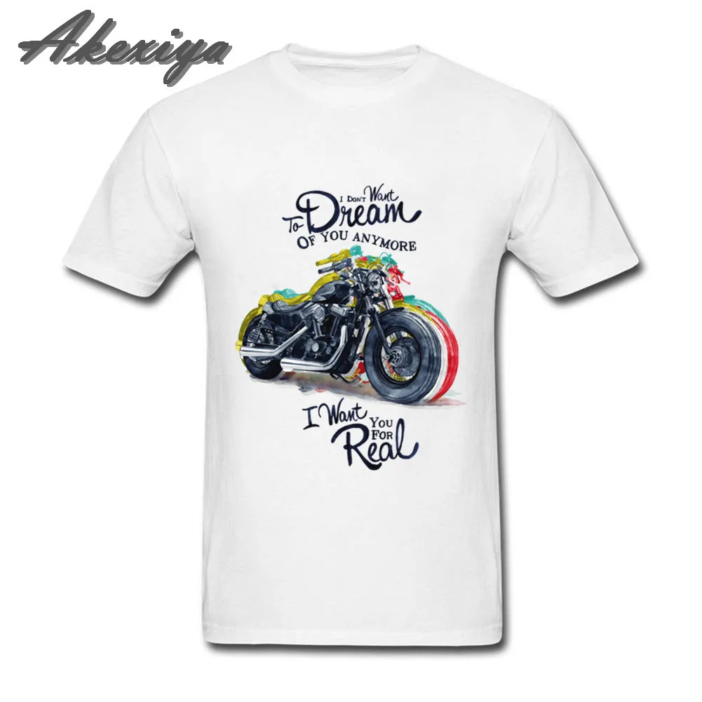 Футболка мужская с рукавом реглан мотоциклетная рубашка надписью dream Ride to Future