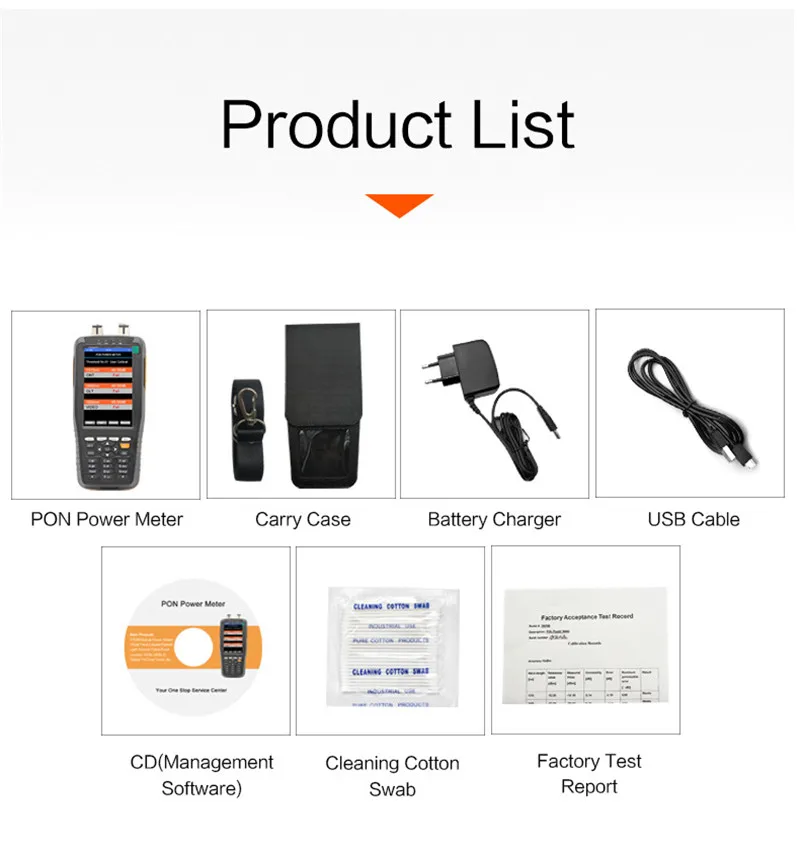 

PON Power Meter Tester Optical Fiber FTTH VFL OPM Built-in Lithium Battery
