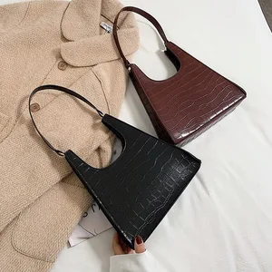 2020 crocodile pattern shoulder bags for women underarm bag messenger bag pu leather luxury handbags lady bags designer hand bag free global shipping