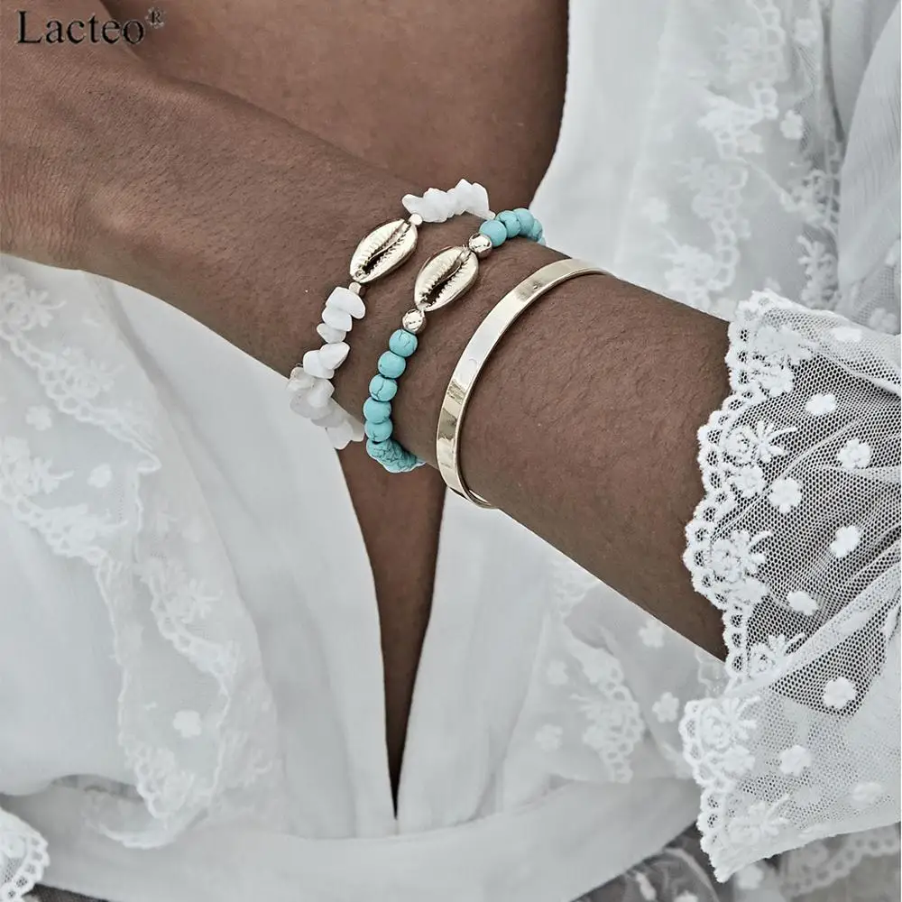 3 шт./компл. богемный Браслет из натуральной кожи | Украшения и аксессуары