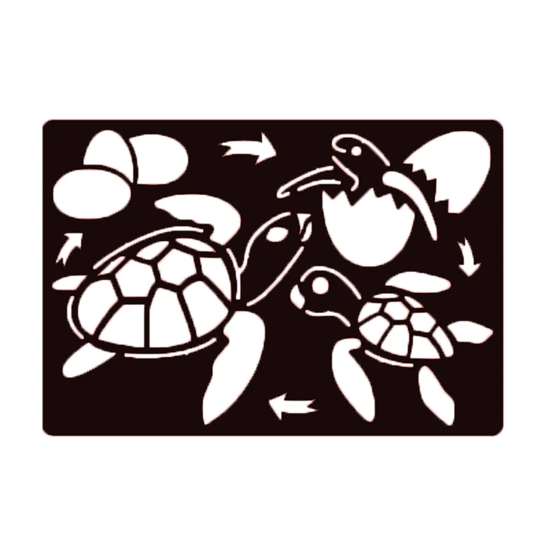 1 шт. Трафареты море картина с морской черепахой шаблон многоразовые DIY