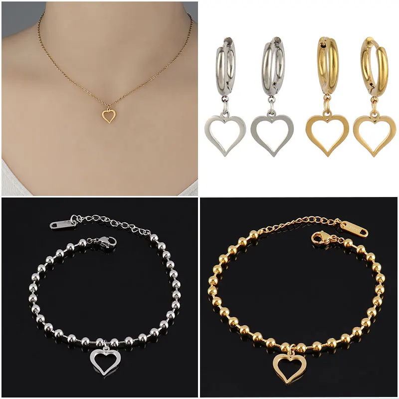 5 шт. подвески из нержавеющей стали в виде сердца | Украшения и аксессуары