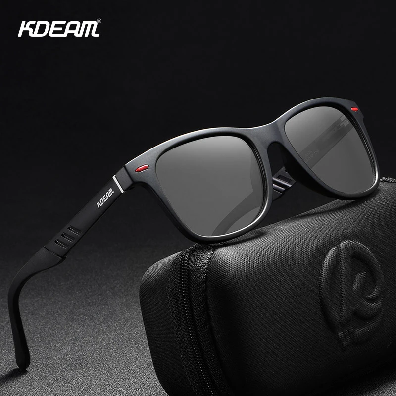 

KDEAM Photochromic and Polarized Sunglasses Men Navigational Aluminum Magnesium Frame Men's Glasses UV400 Night Vision Goggles