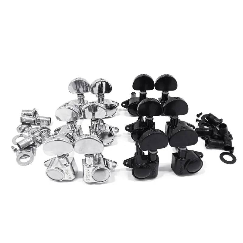 

WXTF 1Set 3L3R Sealed Guitar String Key Tuners Tuning Pegs Machine Heads for Electric Acoustic Guitars Accessories
