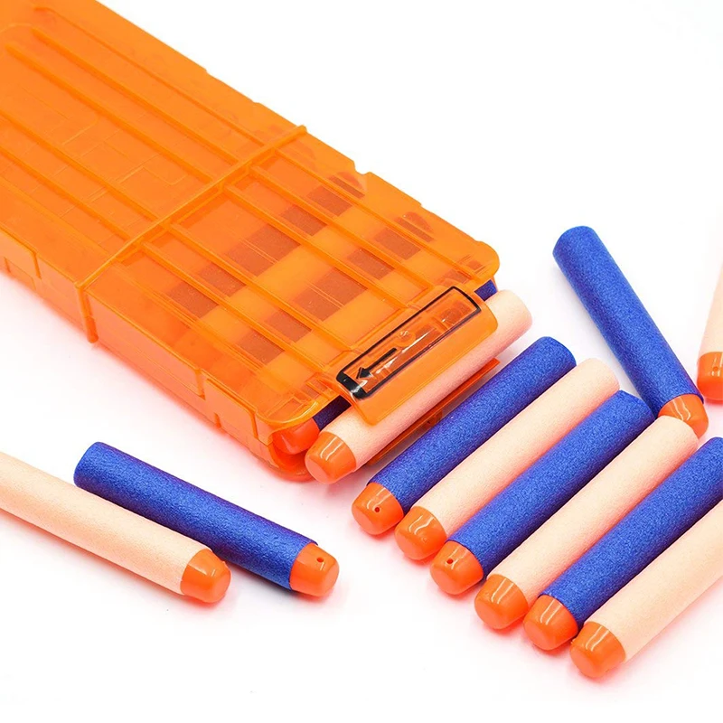 Сменные круглые дротики для игрушечного пистолета Nerf N-Strike 12 оранжевых зажимов