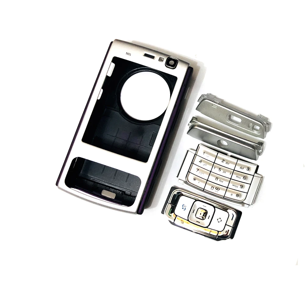 Полная передняя крышка N95 клавиатура для Nokia N95 батарея задняя крышка высокое качество корпус+ клавиатура