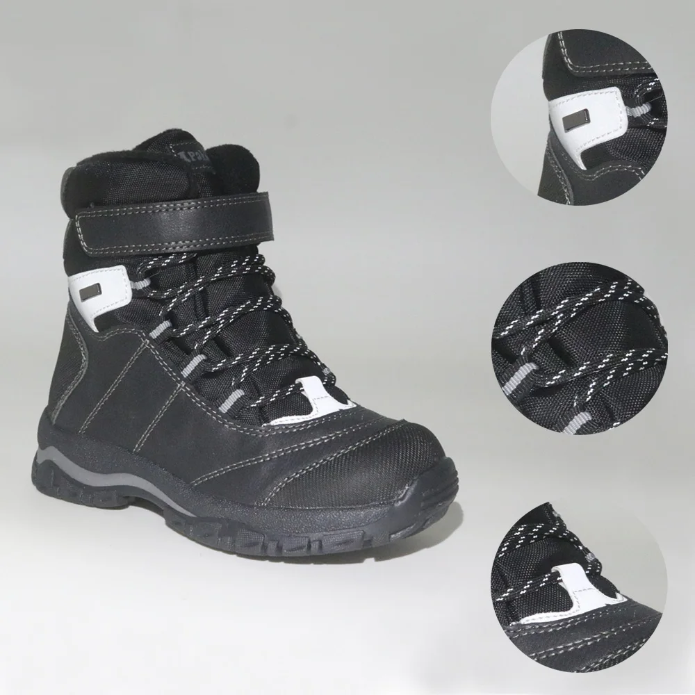 Детская обувь Apakowa теплые зимние ботинки для мальчиков уличная ветрозащитные