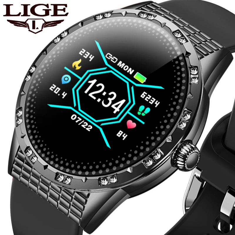 

LIGE New Sport Smart Watches Fitness Tracker Heart Rate Blood-Pressure Monitoring Waterproof Multi-Function Mode Smart Watch Men