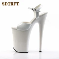 sdtrft zapatos mujer ankle strap 9 inch fetish red sandals summer 23cm thin high heels pumps 13cm platform women peep toe shoes