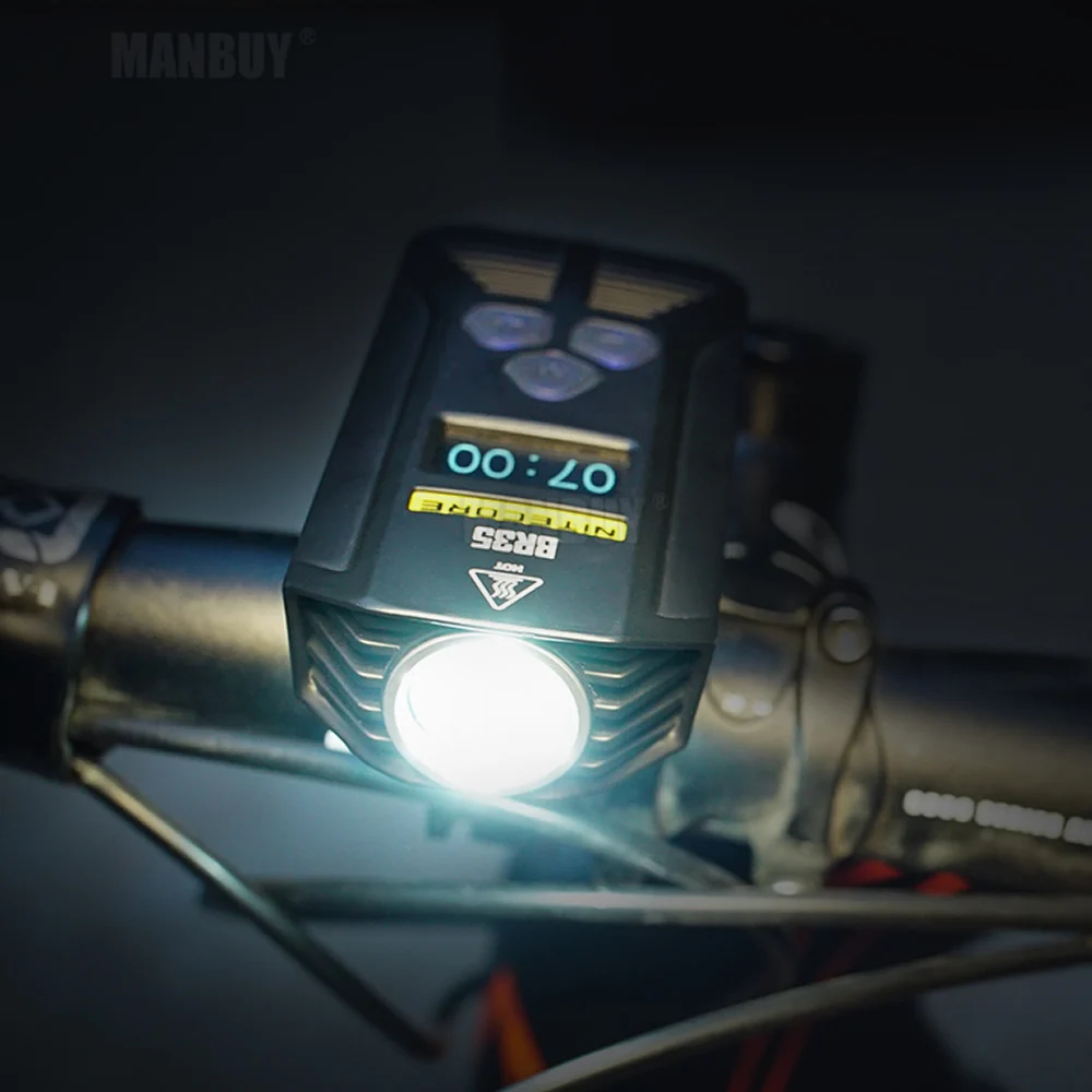 Перезаряжаемый велосипедный фонарь Nitecore BR35 1800 люмен 2xcree XML2 U2 встроенный