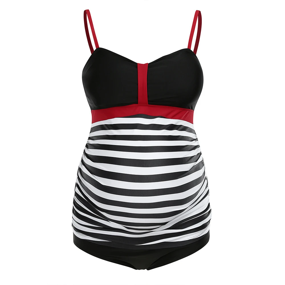 

2021 New Swimsuit For Pregnant Women One-Piece Swimwear For Expectant Mothers Plus Size Bikini Swimsuit Swimwear Beachwear S-3XL