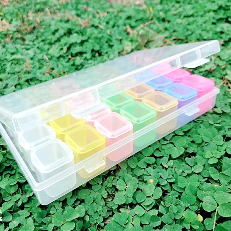 Прозрачная пластиковая коробка для хранения косметика дизайна ногтей 1 шт. 175 мм x