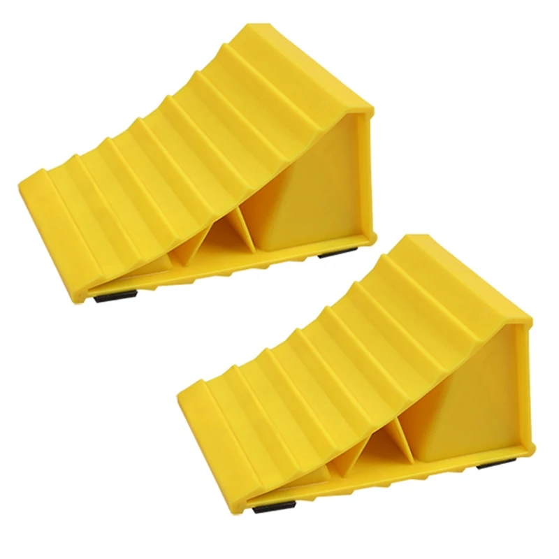 

Wheel Non Slip Base 2Pcs Car Wheel Chock Anti-slip Block for RV Trailer