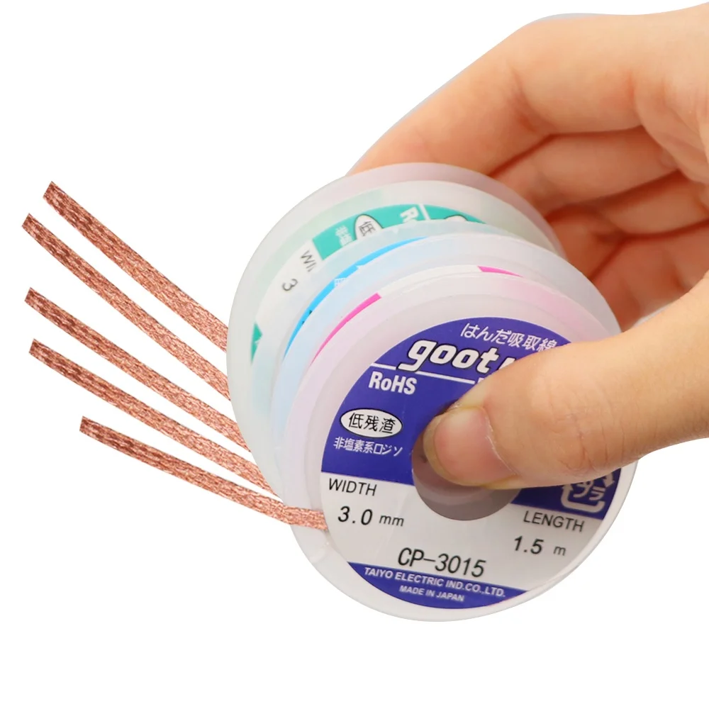 

5pcs/lot Goot Wick Solder Wick Remover BGA Desoldering Braid Wire Sucker Soldering Accessory BGA Absorption Line