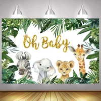animal oh baby photo backdrop newborn happy birthday party jungle kids flower baby shower photography backgrounds banner