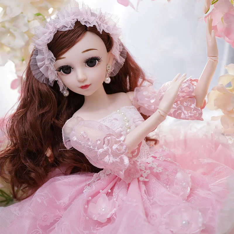 60cm Large Fashion Girl Doll Toy Simul Moveable Jointed DIY Smart Princess Set Interactive Dummy Model Birthday Gift - купить по