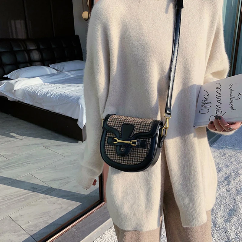 

Channels Crossbody Bag Small Satchel Purse for Women Vintage Saddle Handbag Shoulder Bag High Quality Sac De Luxe Femme Marque