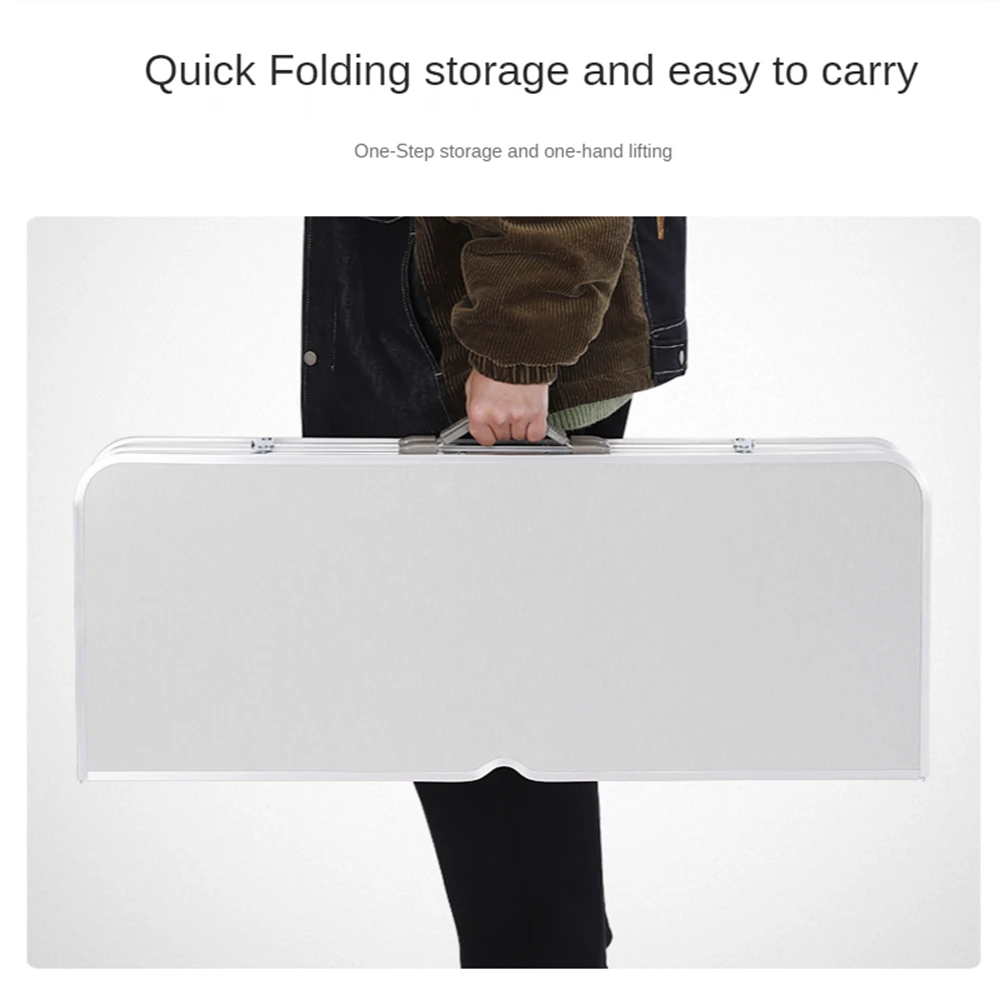 

Folding Camping Table Portable Adjustable Height Lightweight Aluminum Folding Table for Outdoor Picnic Cooking