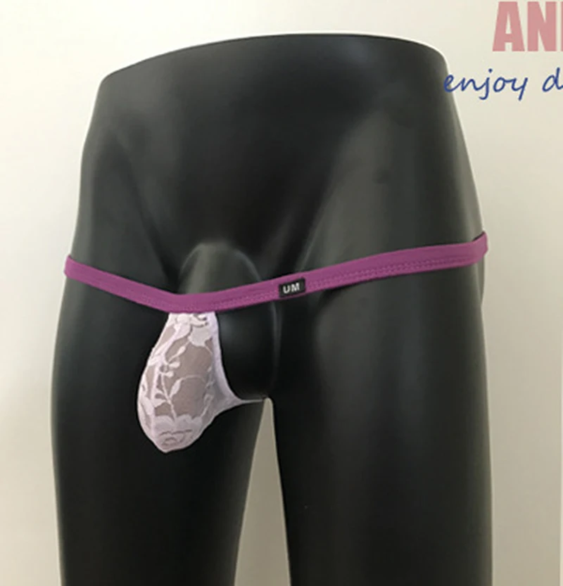 Мужские кружевные стринги сексуальное дышащее нижнее белье с низкой талией| |