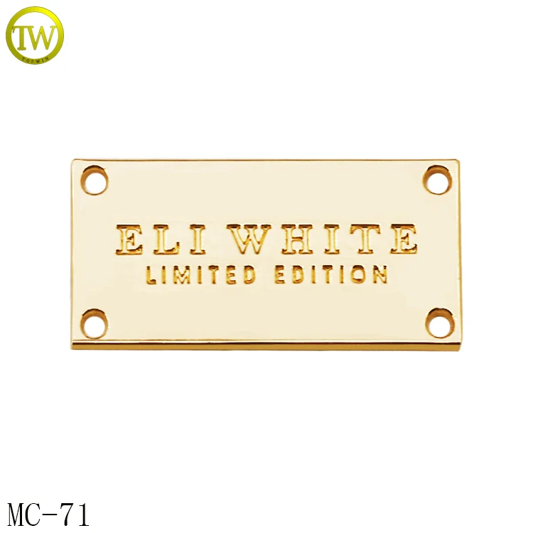 Заводская поставка античная латунь под заказ металлический логотип именные