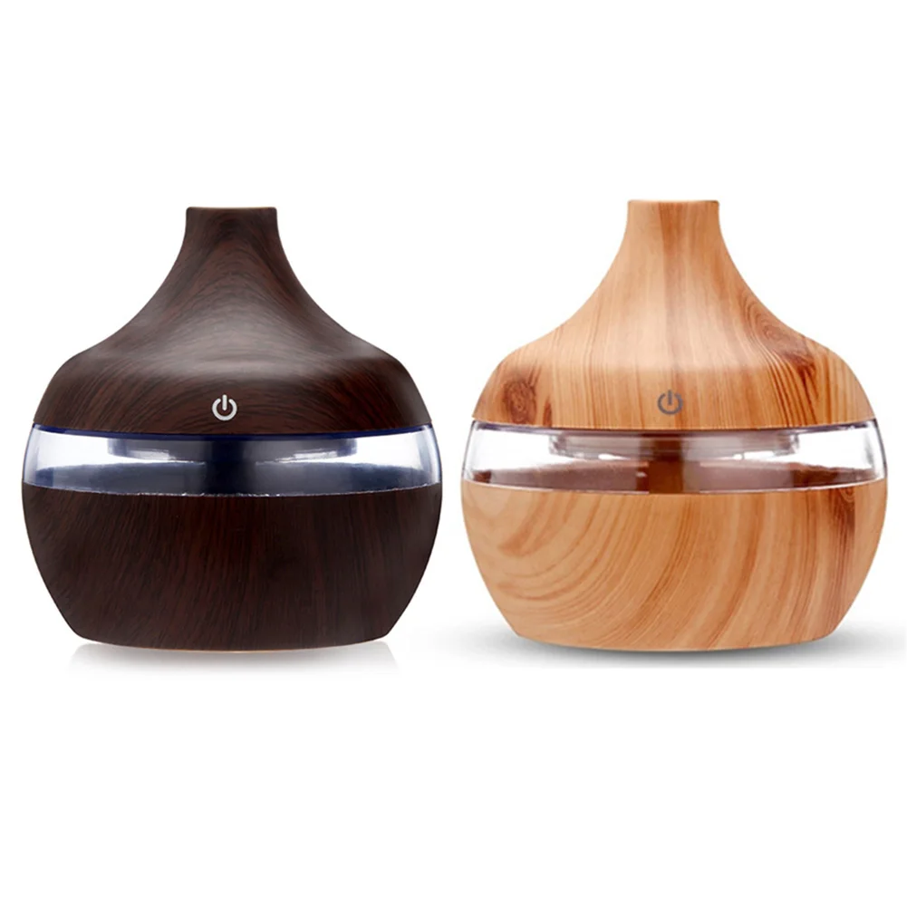 

Electric Humidifier Essential Aroma Oil Diffuser Ultrasonic Wood Grain Air Humidifier USB Mini Mist Maker LED Light for Car