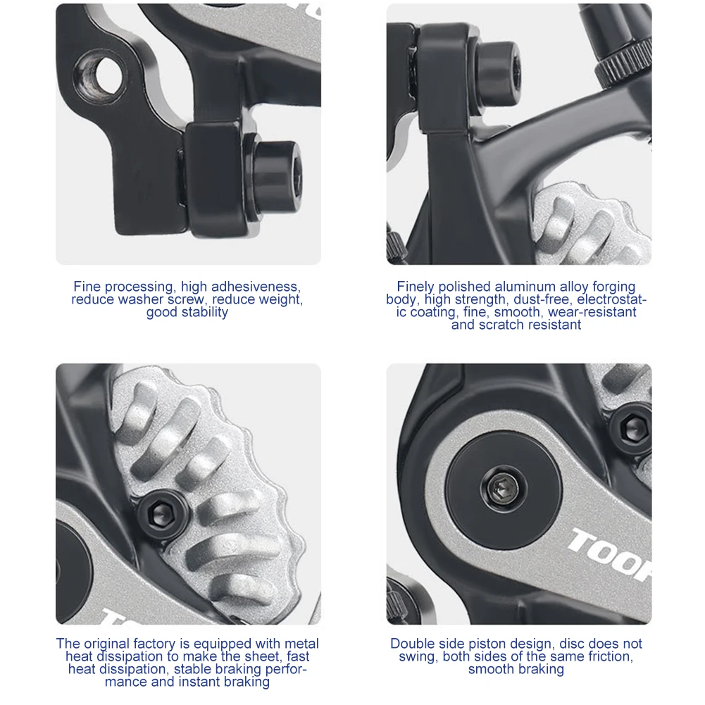 TOOPRE F160/R140 F180/R160 Двухпоршневой велосипедный Передний Задний дисковый тормоз