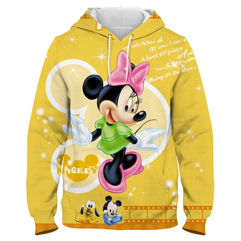 Мужские толстовки с капюшоном и принтом Минни Маус |