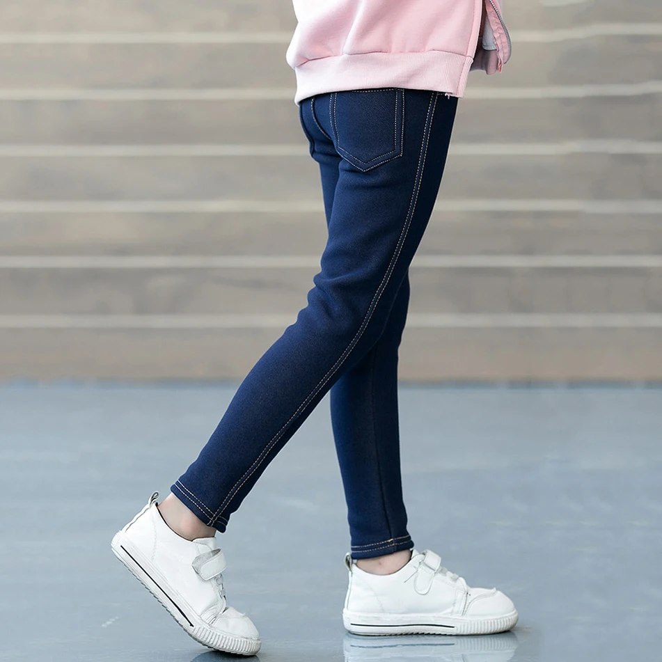 Зимние леггинсы для девочек утепленные теплые штаны флисовые детские эластичные