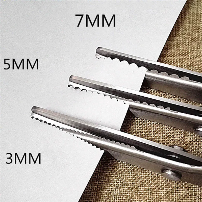 Новые 3/5/7 мм зигзаг/волна Профессиональный Пошив Ножницы Зигзаг ткань Изделия из