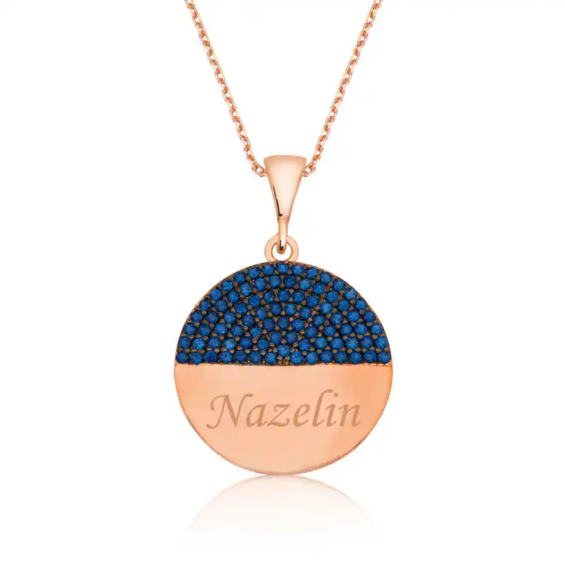 

Real Silver 925 Jewelry Silver Blue Stone Is Lady Necklace