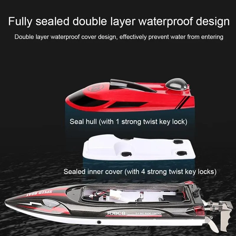 Hj808 Rc Boat 2.4g Quality 25km/h High Speed Remote Control Racing Ship Water Boats Model Children Kids Toy Gift | Игрушки и хобби