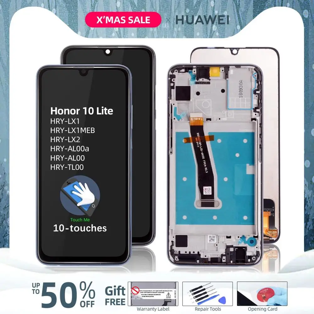 Дисплей для Huawei Honor 10 Lite HRY-LX1 LCD в сборе с тачскрином 6.21'' черный