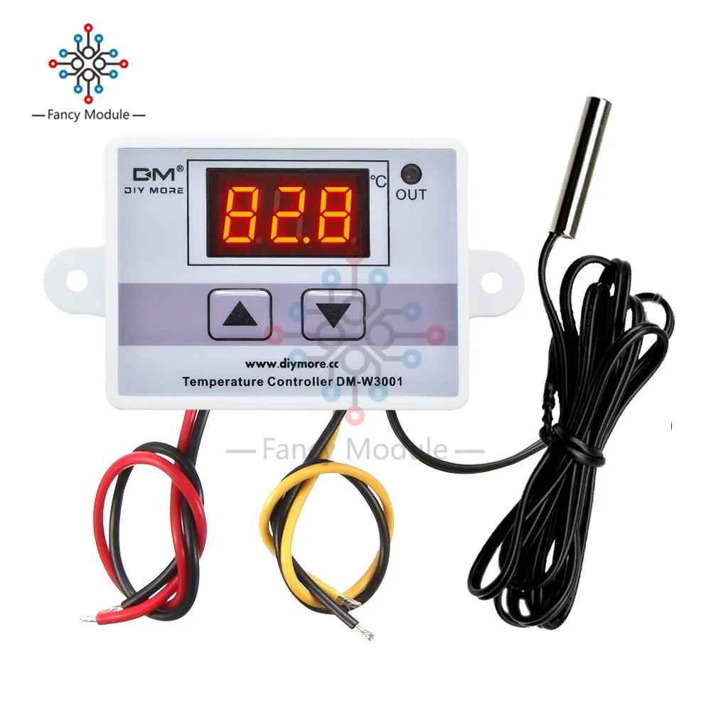 Diymore DM-W3001 12 В 24 В 220 В 10 А цифровой светодиодный контроллер температуры холодный/тепловой переключатель/w NTC термостат датчик зонда для Arduino