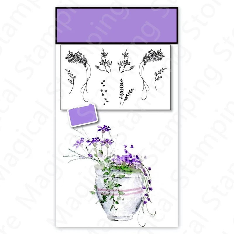

2021 New Clear Stamps For Decoration Making Painting Plant Branches Flower Leaf Pattern Card Scrapbooking No Metal Cutting Dies
