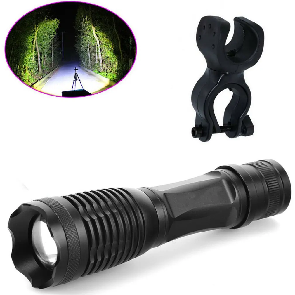 

Telescopic zoom T6 flashlight set High-power flashlight highlight flashlight five modes and focus telephoto IPX4 waterproof