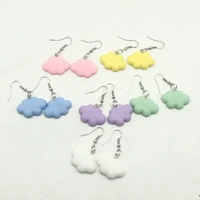 fashion cute 6 colors sweet summer cloud drop earrings punk jewelry for cool women girl friendship gifts