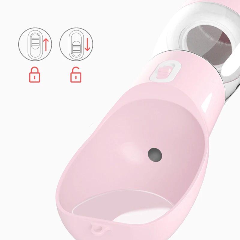 Botella de agua port&aacute;til para perros, multifunci&oacute;n, fuente de agua con taz&oacute;n y contenedor de alimentos para perros y gatos, productos para mascotas-3