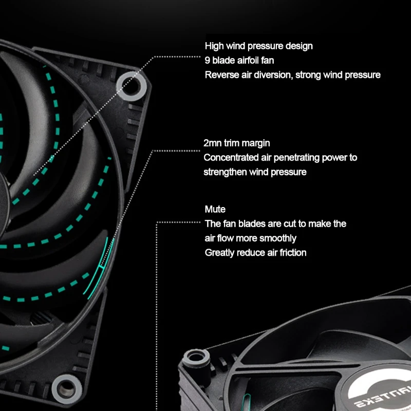 Phanteks Вентилятор охлаждения шасси компьютерный чехол вентиляторы для настольных