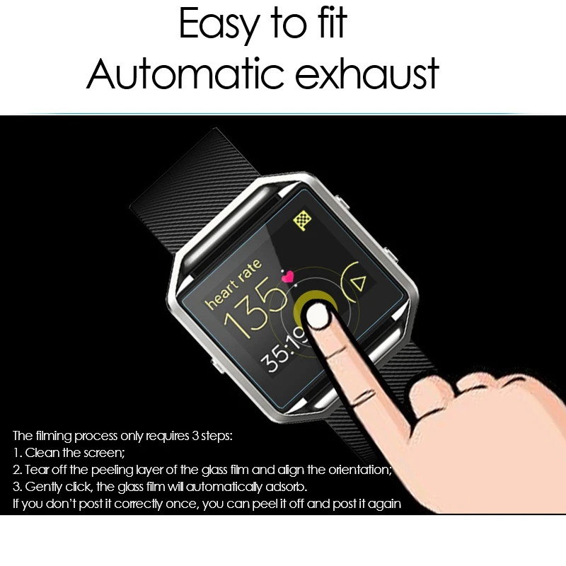 [Комплект из 2] закаленная пленка для экрана часов Fitbit Blaze защита закаленного