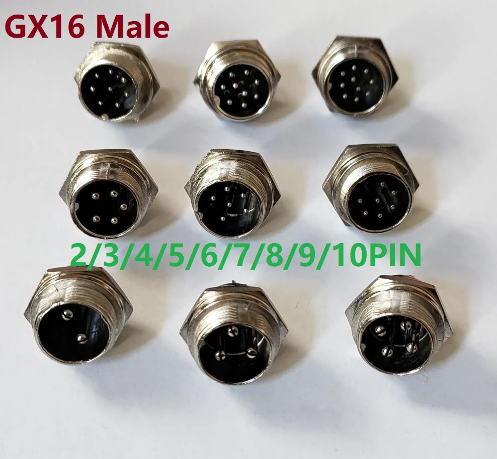 

100PCS Gx16 Aviation ConnectorMale Part 2Pin 3Pin 4Pin 5Pin 6Pin 7Pin 8Pin 9Pin 10Pin Circular Socket