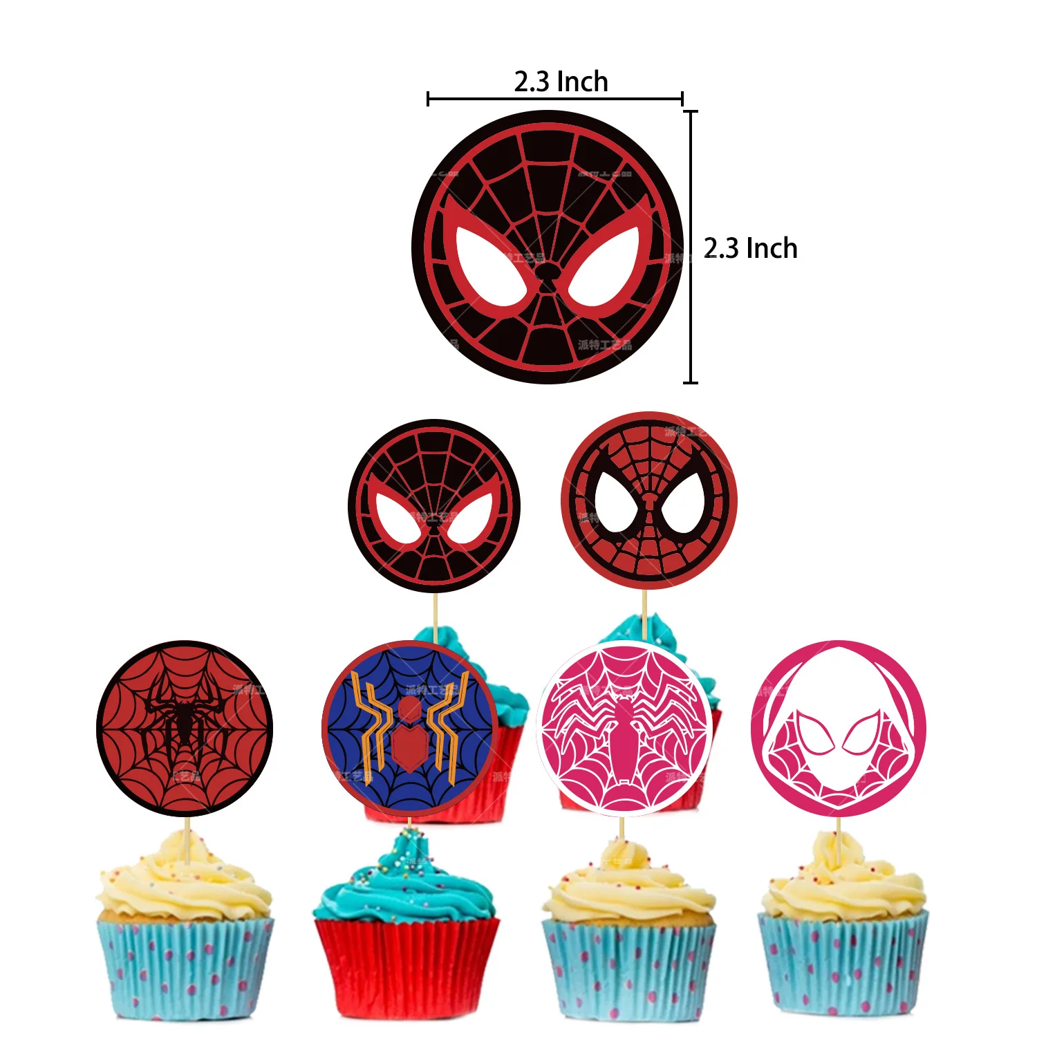 Супер герой шары с изображениями Человека паука вкладыш для торта тема комплект