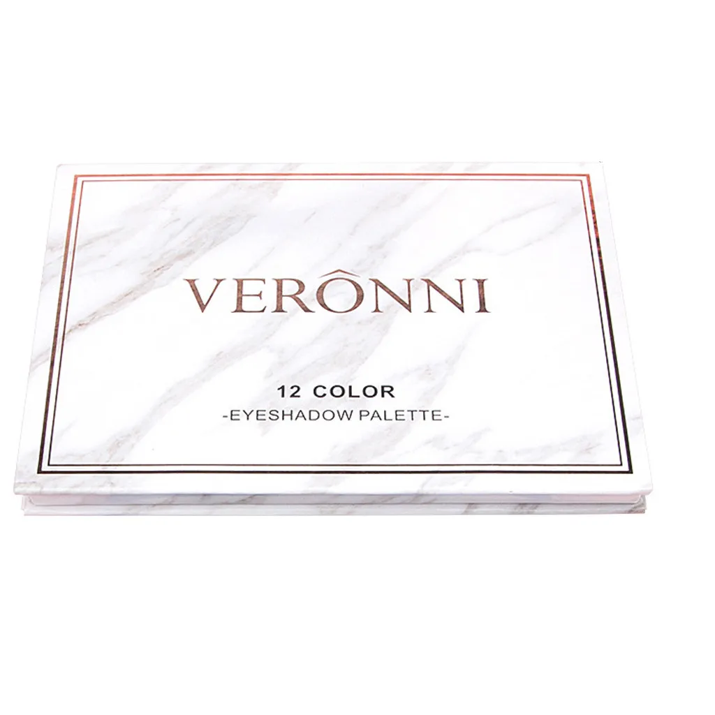 2019 VERONNI модные 12 цветов роскошный золотисто-матовый Обнаженная палитра теней для