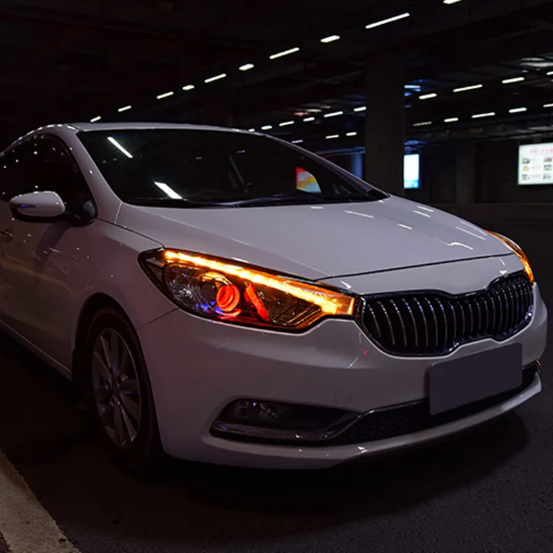 2 шт передняя фара для KIA Форте светодиодный фары 2014-2016 K3 bi-ксеноновая линзы