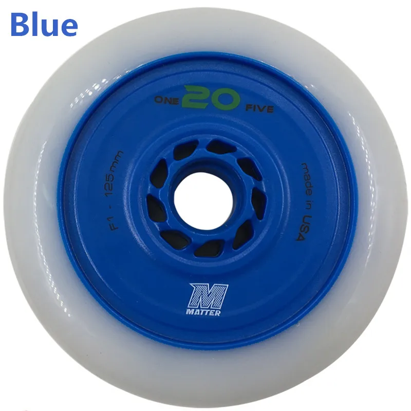 blue 125mm 6 штук 125 мм материя Gi3 F1 код белый 86A дорожный марафон роликовые коньки колеса 125 3 колеса катания на коньках Rodas G13 гоночные патины - Цвет: blue 125mm