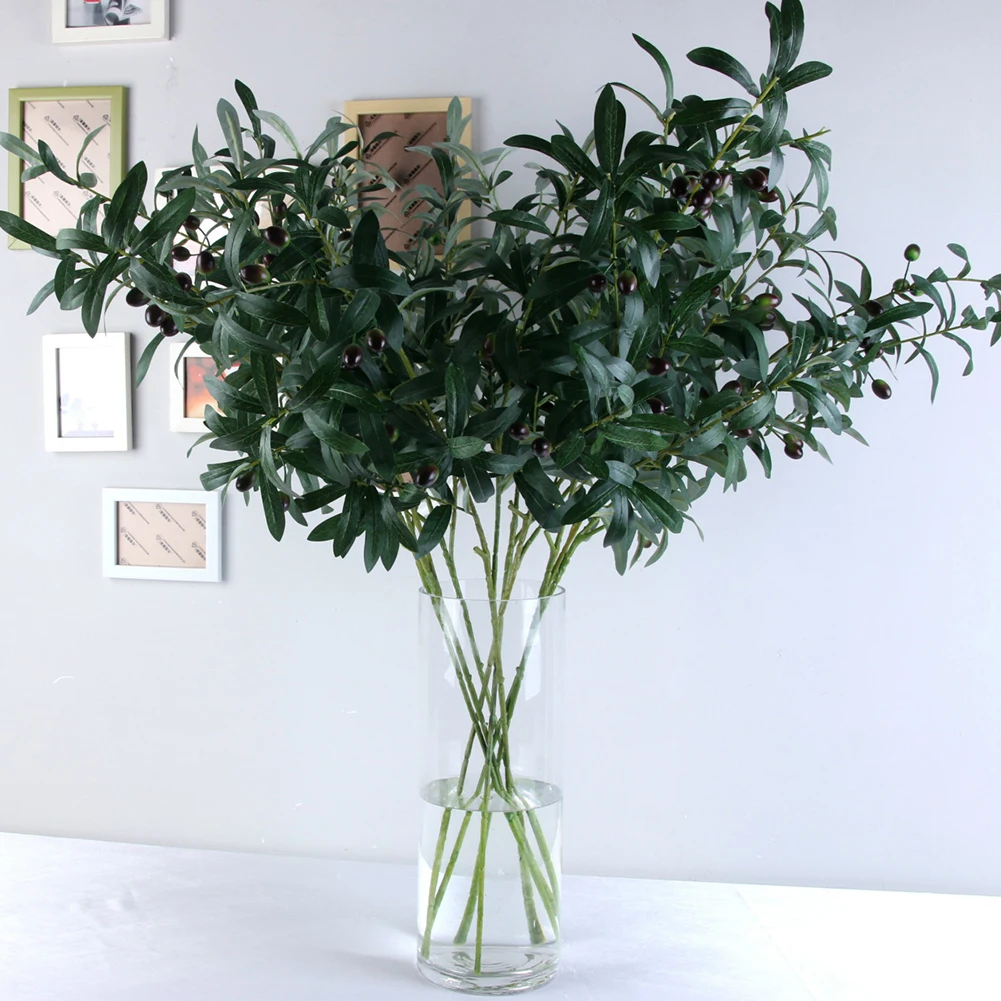 Искусственные европейские ветви оливкового дерева с оливковыми фруктовыми