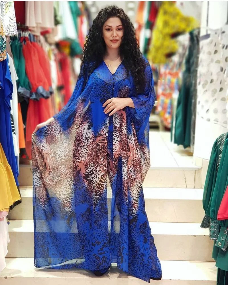 Комплект из 2 предметов платья с Африканским принтом для женщин летняя одежда