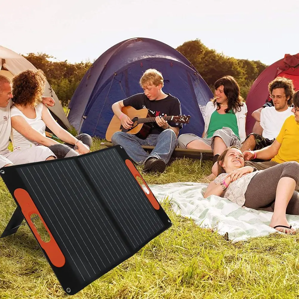 

Складная солнечная панель с USB, портативные уличные складные солнечные батареи 50 Вт, зарядное устройство на солнечной энергии для телефона, ...