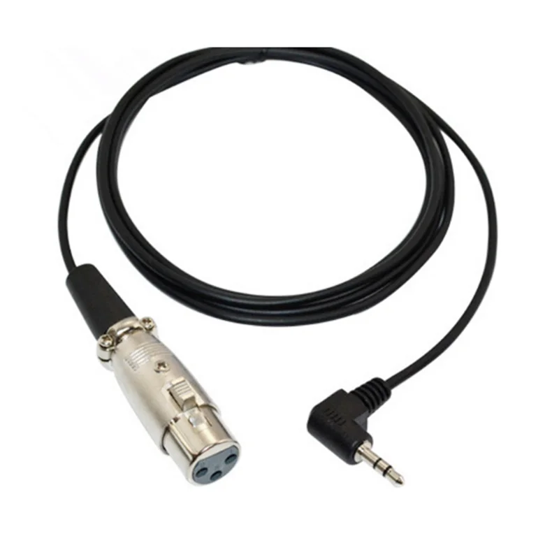 Новый 2XLR 3-контактный разъем для правого угла 1/8 XLR3F 90 градусов 3,5 мм звук TRS для камеры DV/микрофона/усилителя/микрофона